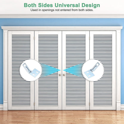 ya 26 10.21 baidi 4-Pack Folding Door Surface Aligner, Stainless Steel Folding Door Hardware