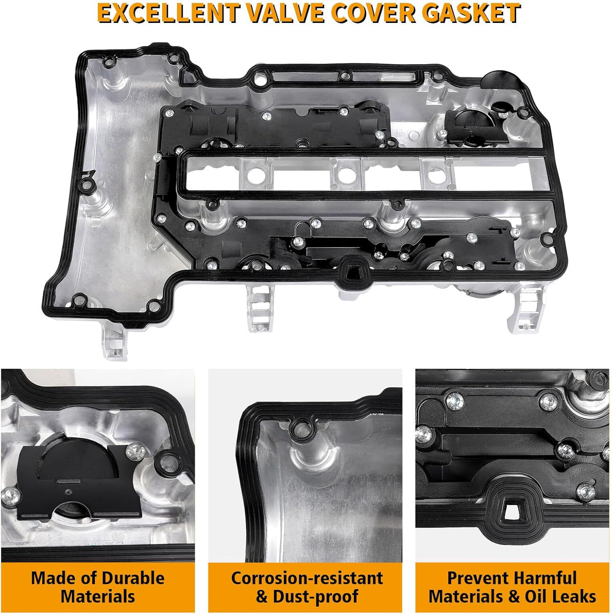 ya 11 9.14 baidiAluminum Valve Cover Upgrade Engine Set Kit w/Gaskets Bolts Fit for Chevy for Cruze