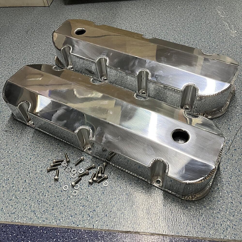 ya 11 9.14 baidiAluminum ated Valve Cover for Big Block for Chevy BBC 396 454 w/Breather Hole