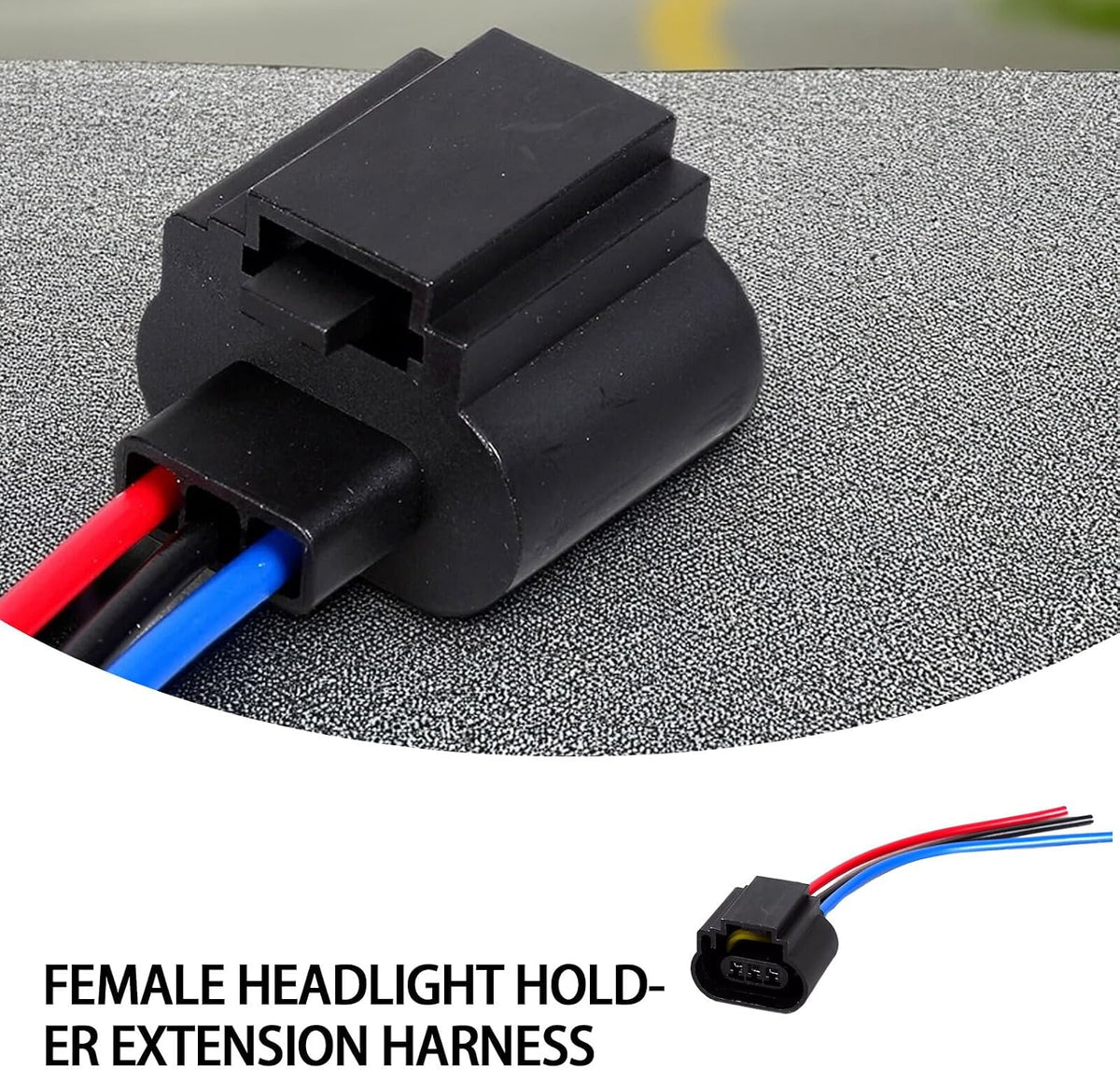 ya 13 9.15 baidi Two Harness Head Light Bulb Plug Repair Socket Wire Pigtail Female P 9008 H13 q4