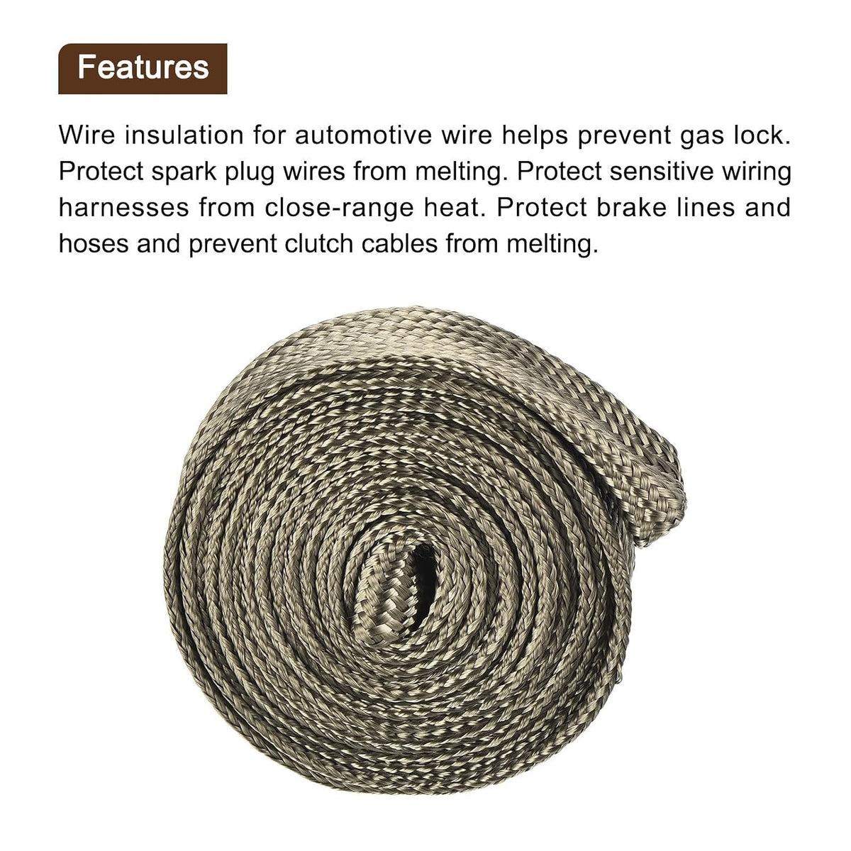 ya 13 9.15 baidi 0.6 ID 6.6Ft Fuel Line Heat Shield Sleeve 800¡æ Titanium