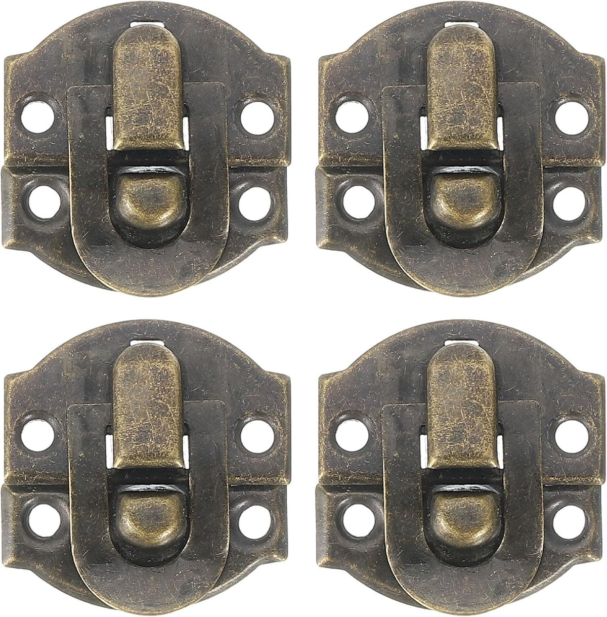 ya 26 10.21 baidi 4Set Retro Toggle Hasp Latch, Billed Iron Latch (20x20mm, Bronze)