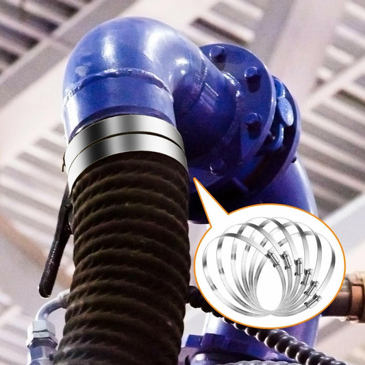 ya 4 8.8.2 10 inch hose clamp adjustable stainless steel pipe clamp worm gear clamp transmission clamp 