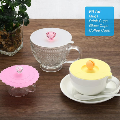 ya 14 9.20 baidi Silicone Cup Lids for Drinks, 4Pcs 5.5 Mug Cup Cover Cap Pink/Blue-1