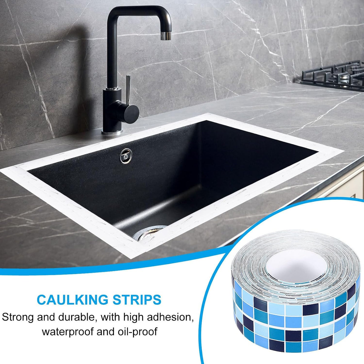 ya 14 9.20 baidi Caulk Tape 1.5 x 16 Ft, Self Adhesive Sealing Tape Waterproof Dark Blue-1