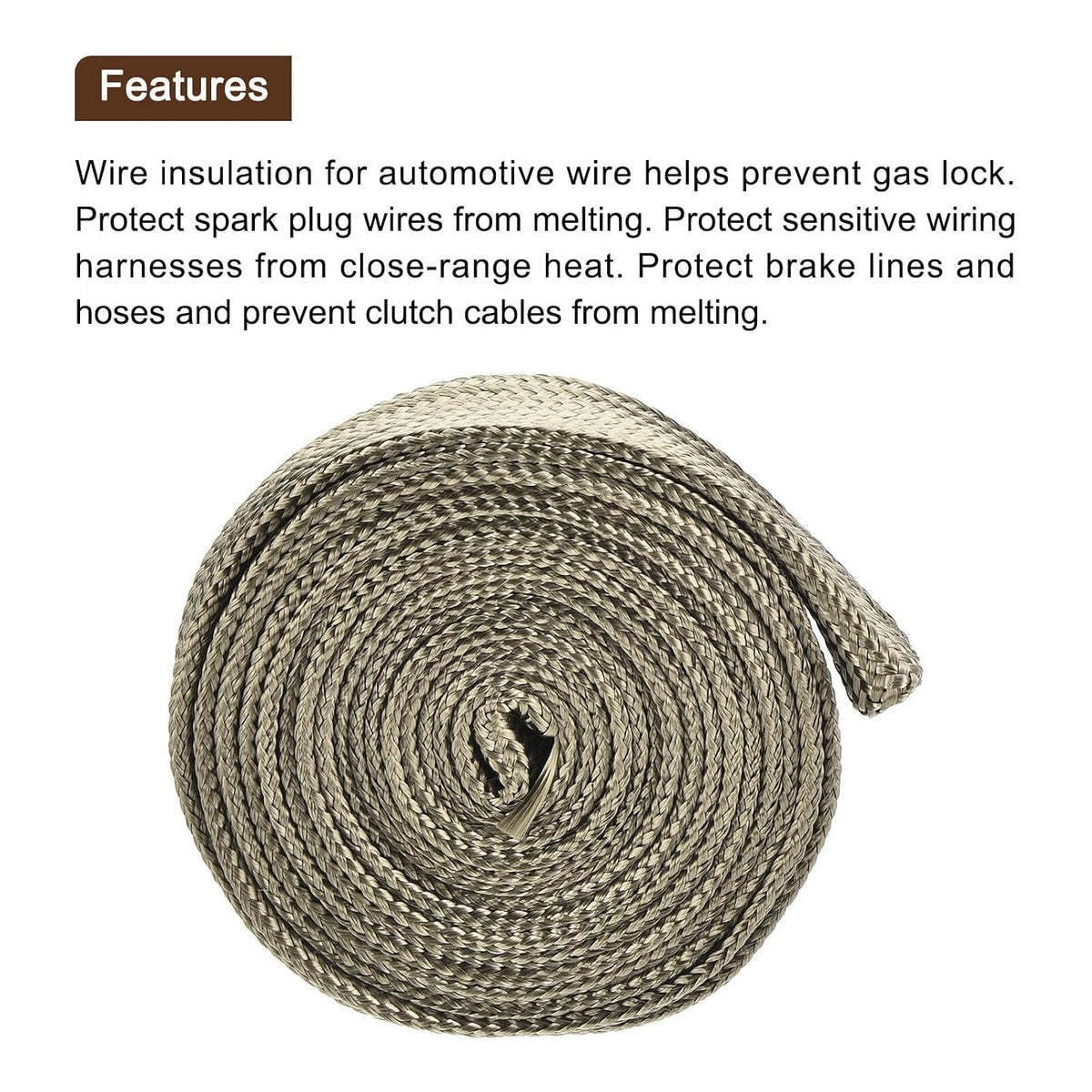 ya 13 9.15 baidi Heat Shield Sleeve 0.5 ID 6.6Ft Fuel Line Heat Shield Sleeve 800¡æ Titanium