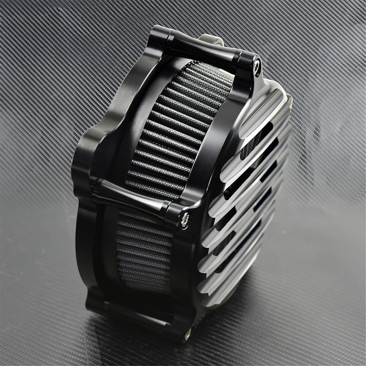 ya 5 8.10 Chrome Stripe Air Cleaner Gray Air Filter Fit for Harley Softail 2018 Touring