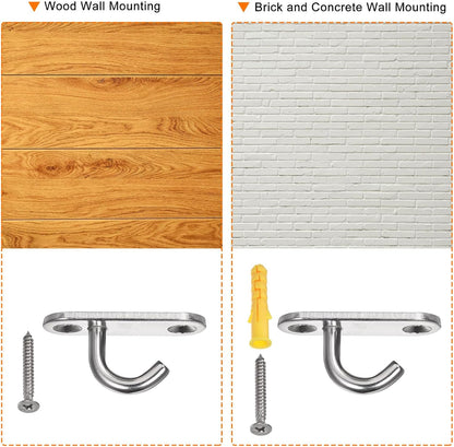 ya 26 10.21 baidi Ceiling Hooks 304 Stainless Steel Wall Mounted 45x15mm for Hanging Plants 2Pcs