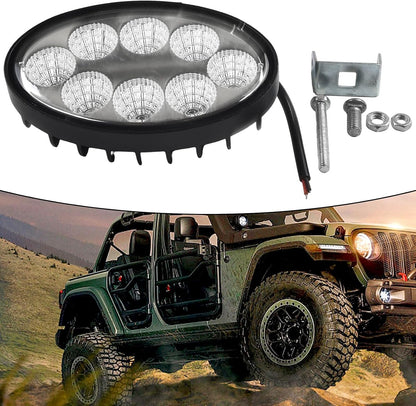 ya 13 9.15 baidi 60W-LED Work Light Fog Light Truck OffRoad Pods Driving Tractor 12V24V Oval Ligh
