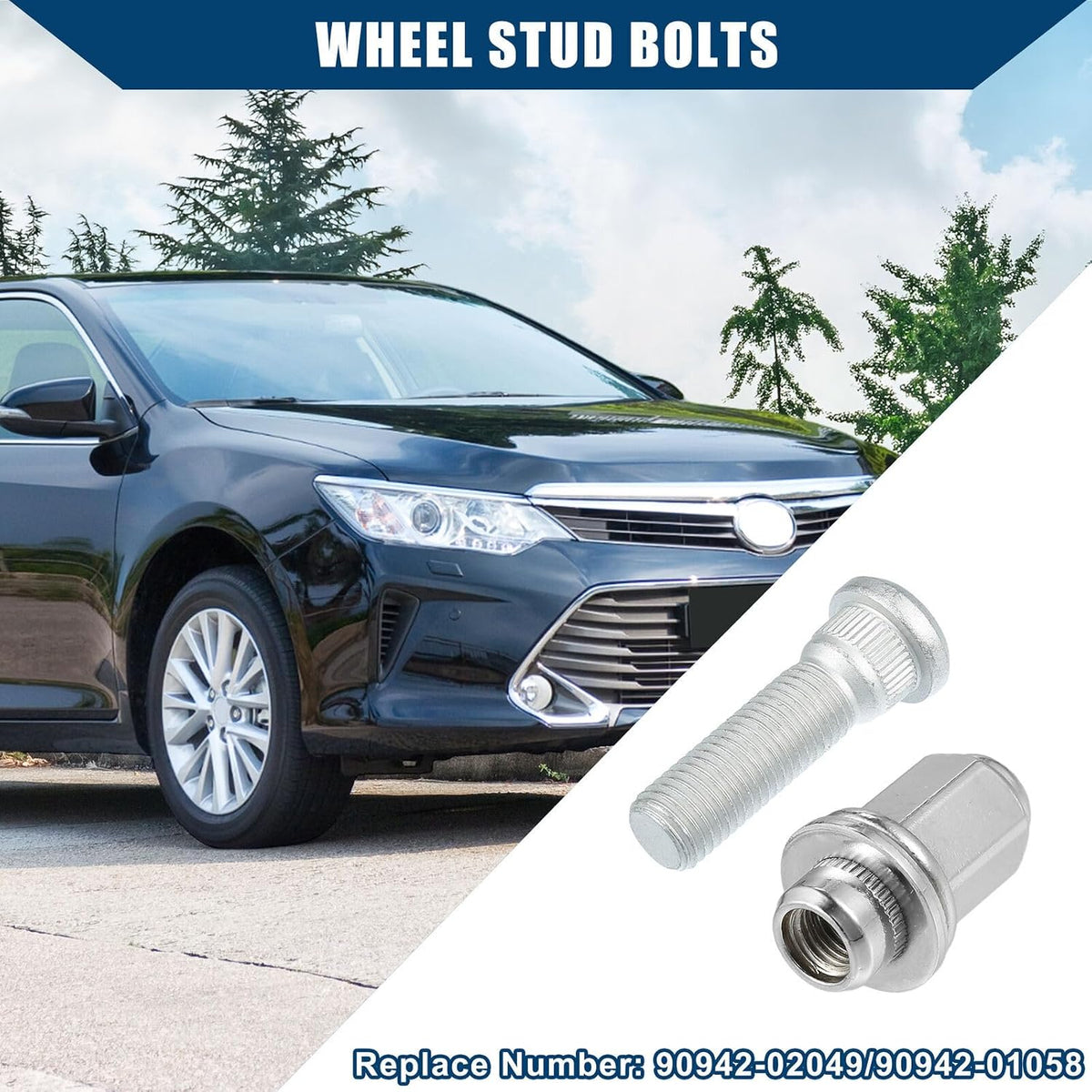 ya 10 9.16 baidi Wheel Bolts for Toyota for 4Runner for Avalon for Camry for Corolla 12x1.5 Wheel Nuts Chrome -