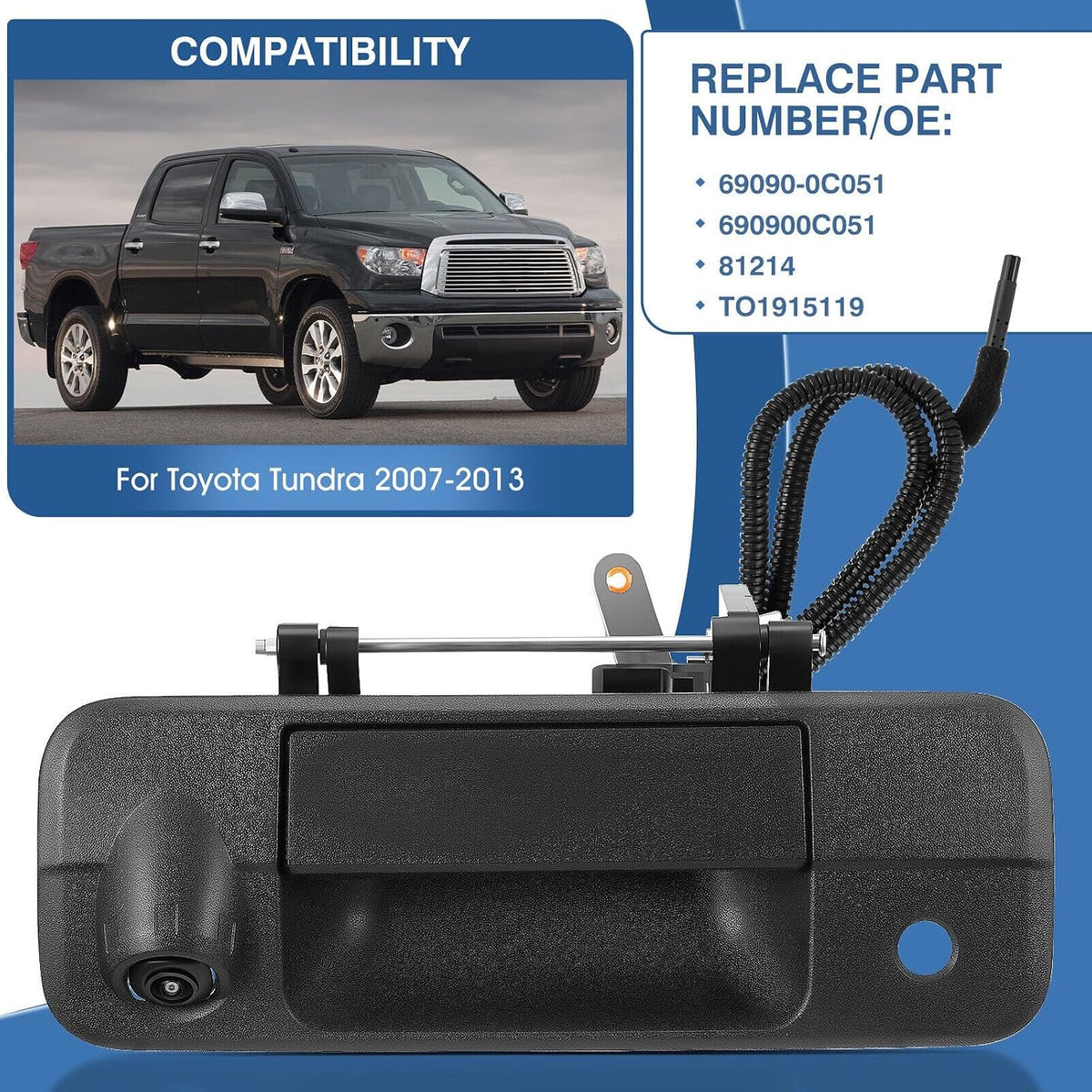 ya 10 9.16 baidi Backup Camera Tailgate Handle for Toyota Tundra 2007-13 with Rear View Camera KY