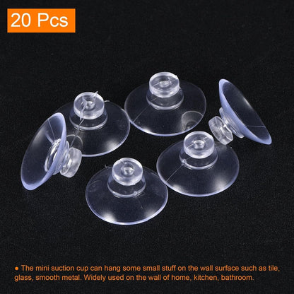 ya 26 10.21 baidi 20pcs Suction Cup Without Hooks 18mm Dia. Wall Hanger for Home Transparent PVC