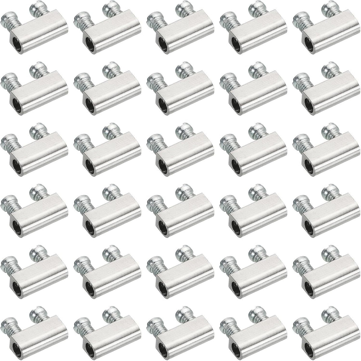ya 26 10.21 baidi 50Pcs Steel Wire Rope Cable Clamp M3 Wire Rope Clips with Screw Silver Tone