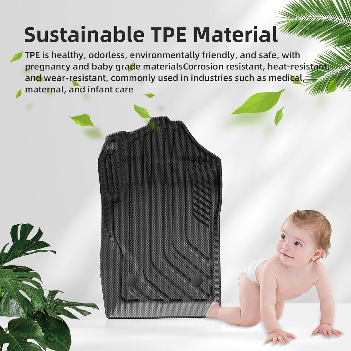 ya 4 8.10 for Ford Ranger 2023 2024 3D TPE Car Floor Mat Waterproof Carpets Right Rudder