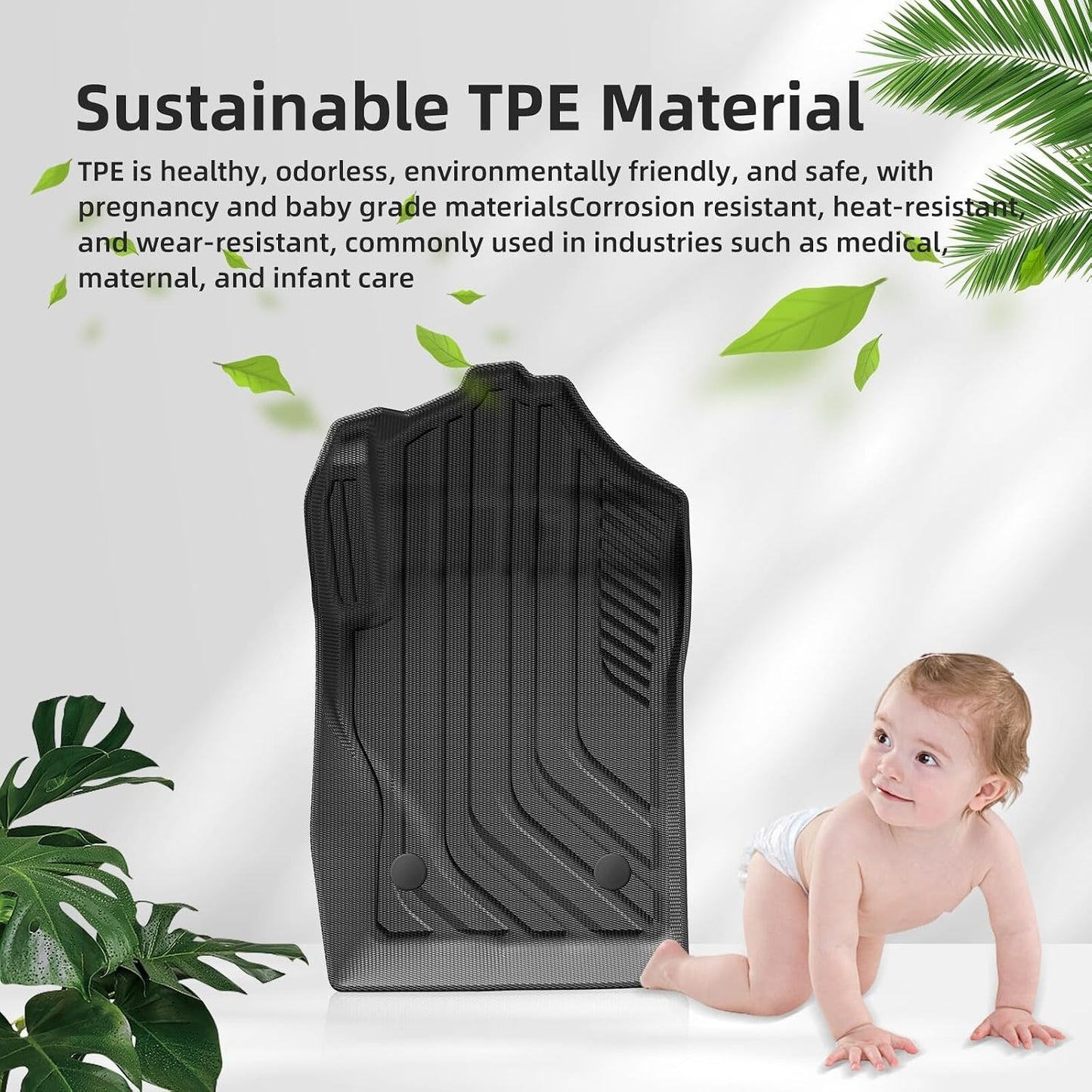 ya 7 8.24 baidi for Ford Ranger 2023 2024 3D TPE Car Floor Mat Waterproof Carpets Right Rudder