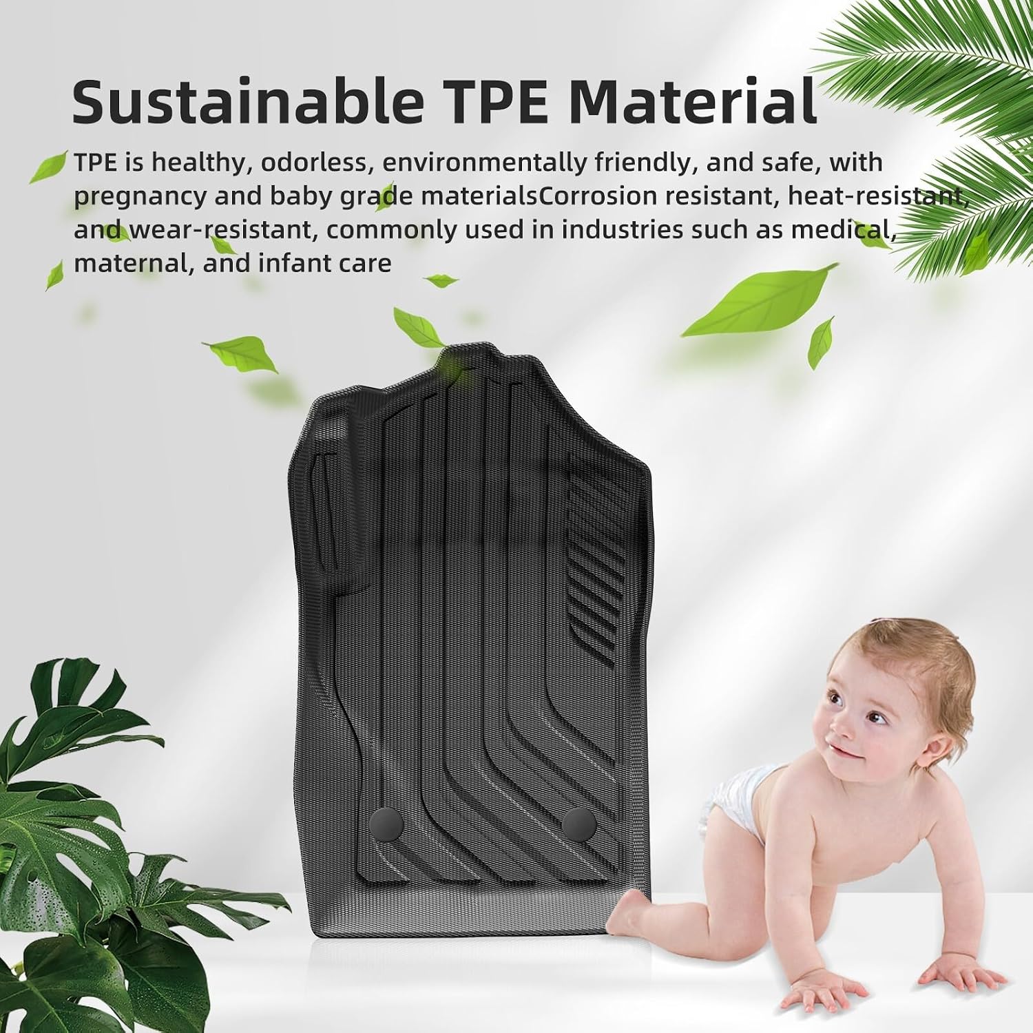 ya 7 8.24 baidi for Ford Ranger 2023 2024 3D TPE Car Floor Mat Waterproof Carpets Right Rudder