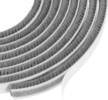 ya 26 10.21 baidi 16ftx3/8x1/4 Pile Weather Stripping Self Adhesive Weatherstripping Gray