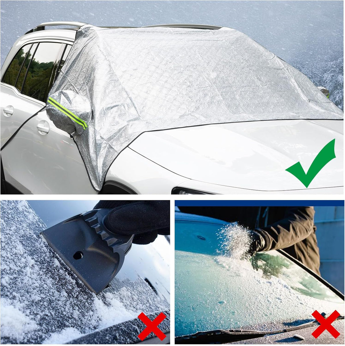 ya 4 8.8.2 Windshield Cover Large Cover Car Windshield Cover Winter Frost Protection!