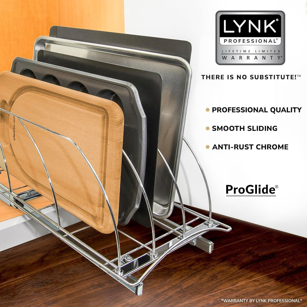 ya 26 10.21 baidi Pull Out Cutting Board and Baking Pan Organizer Cabinet Stora Organizer-2