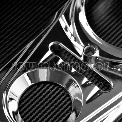 ya 4 8.24 baidi Chrome Dash Panel Insert Cover Fit for Harley Softail Dyna FXDWG FXSTC 1993-2015