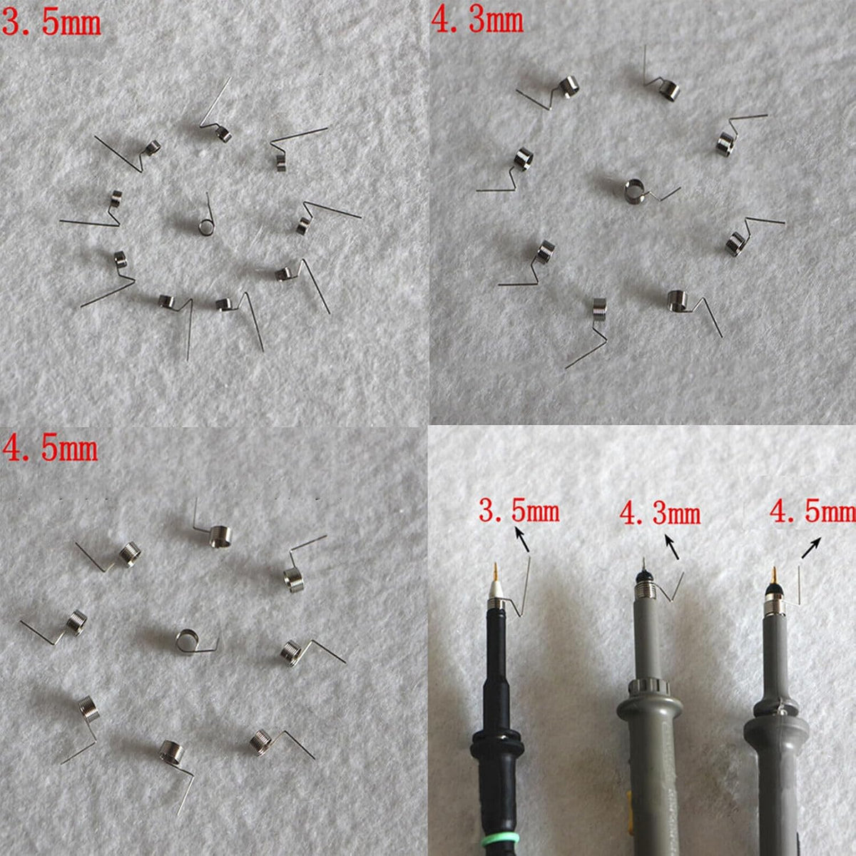 ya 16 10.20 baidi 5-Pack of 3.5mm/4. m/4.5mm grounding Spring spares for oscilloscope Probes.