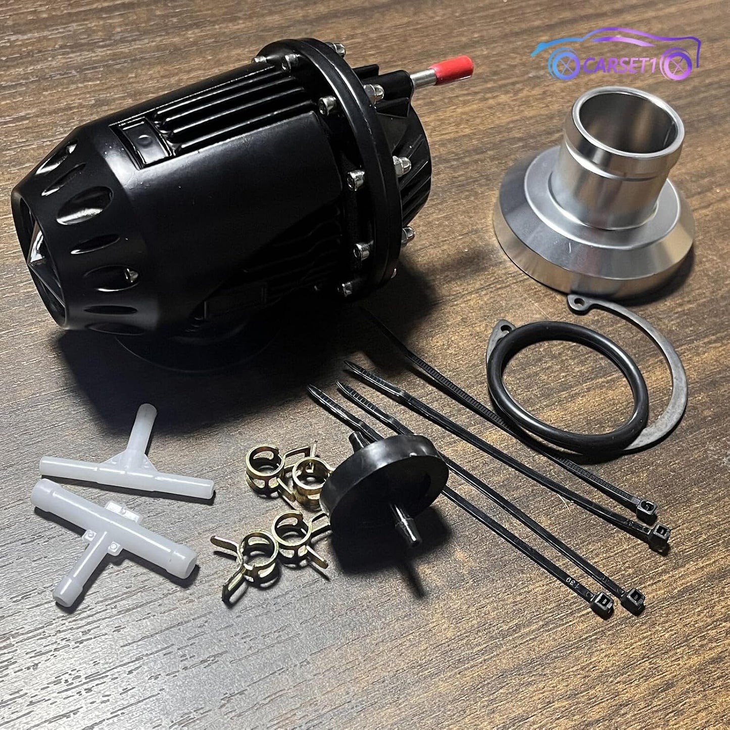 ya 4 8.24 baidi For HKS4 SQV4 SSQV IV Aluminum Turbo Blow Off Valve w/Direct Fit Adapter Black