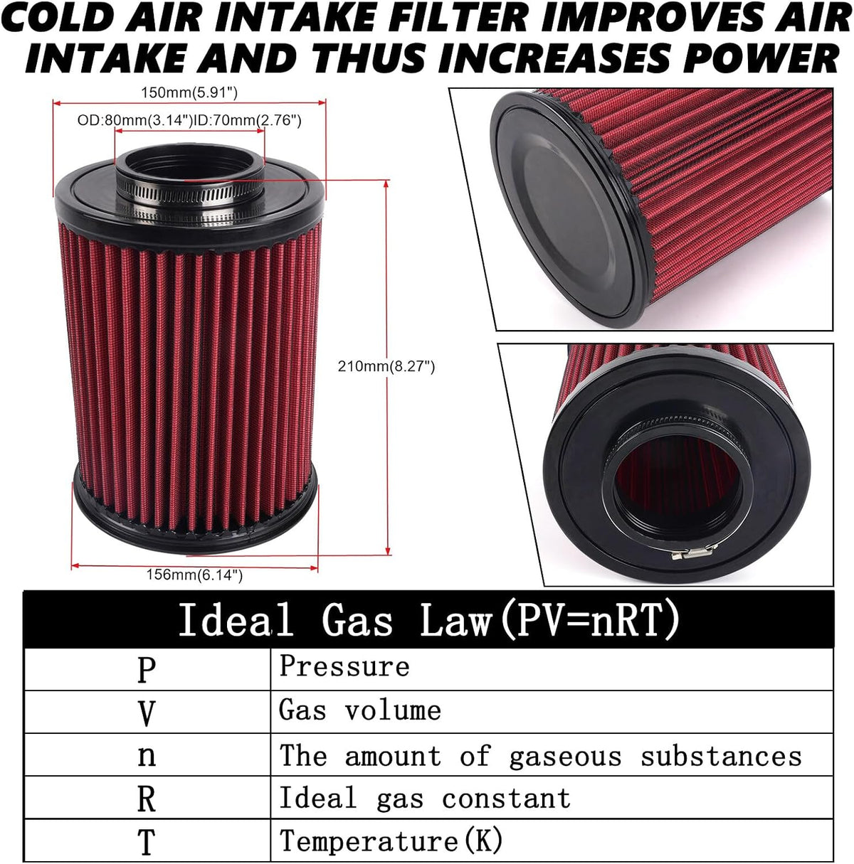 ya 13 9.15 baidi High Per for MAN ce Premium Washable Replacement Engine Air Filter E-2993