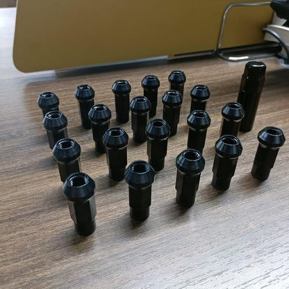 ya 10 9.16 baidi 20Pcs M12x1.25 Car 48mm Open End Lug Nut Set Steel Wheel Nut Bolts w/Socket