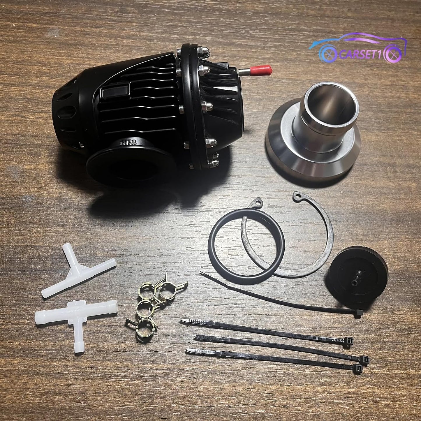 ya 4 8.24 baidi For HKS4 SQV4 SSQV IV Aluminum Turbo Blow Off Valve w/Direct Fit Adapter Black