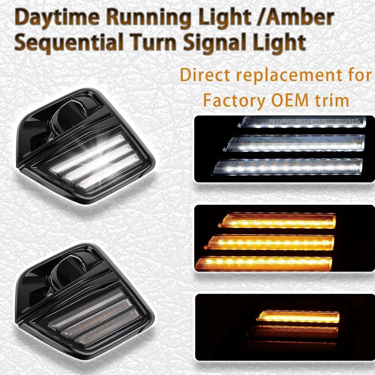 ya 9 10.24 LED Daytime Running Front Fog Turn Signal Light for Chevrolet Colorado 2023 2024