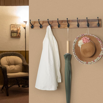 ya 26 10.21 baidi Rustic Style Coat Rack, Wall-Mounted, 35.43 inches Long.