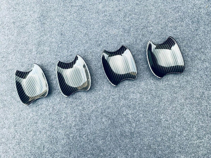 ya 2 8.15 for 2020-2023 for Toyota Highlander Door Handle Bowl Black Carbon Fiber Cover Trim 