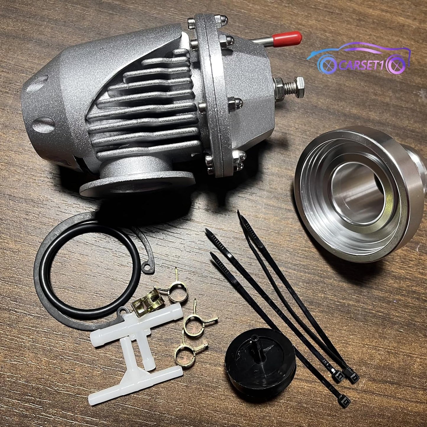 ya 4 8.24 baidi For HKS 2 SQV2 SSQV Aluminum Turbo Blow Off Valve w/Direct Fit Adapter Silver