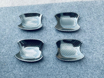 ya 2 8.15 for 2020-2023 for Toyota Highlander Door Handle Bowl Black Carbon Fiber Cover Trim 