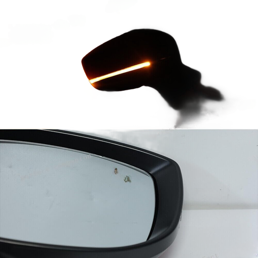 ya 11 9.14 baidiLeft blind spot side door mirror heating with light for Mazda CX-5 2017-2019 Red -