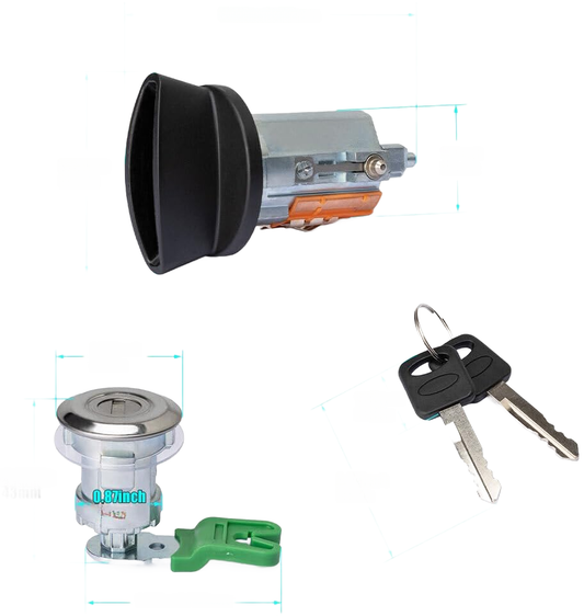 ya 11 9.14 baidi597638 Ignition Key Switch Door Lock Cylinder Kit for Ford E-150 E250 E350 6.8L