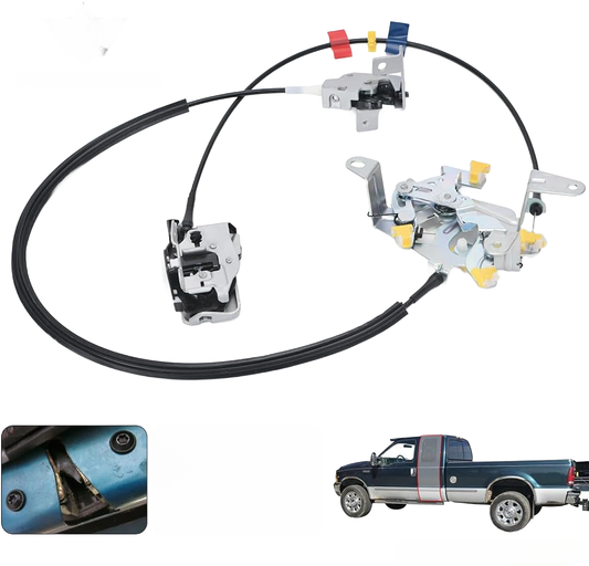 ya 11 9.14 baidiLeft Rear Door Latch Lock Cable Extended Cab for 99-07 for Ford F250 F350 Super Duty