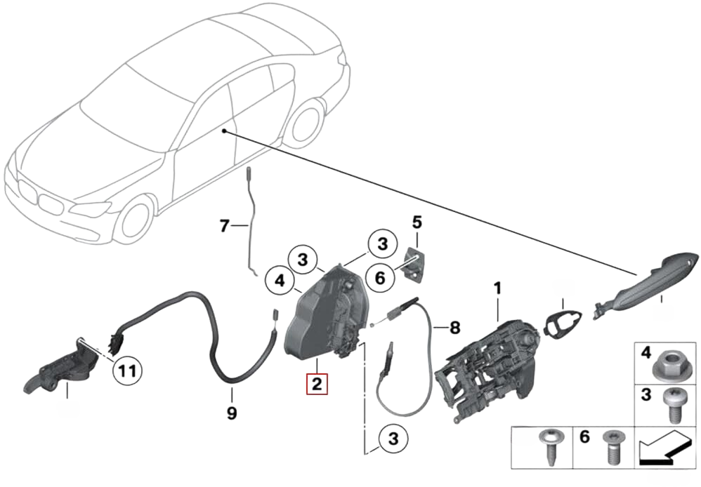 ya 11 9.14 baidiNew Door Lock Latch Actuator Front Left Driver Side 51217202143 for BMW E90 E60