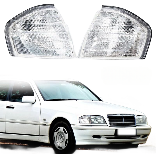 ya 11 9.14 baidi1Pair Turn Signal Lamp F for Ram e Cover 2Pcs for Mercedes-benz C Class W202 1994-2000