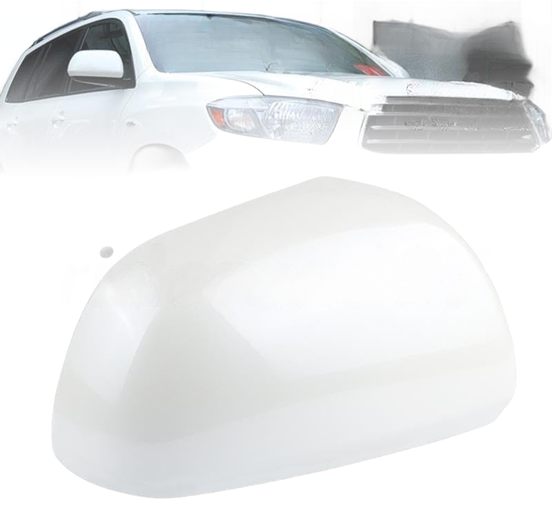ya 11 9.14 baidiRight Side Rearview Mirror Cover Cap White for Toyota Highlander 2009-2014