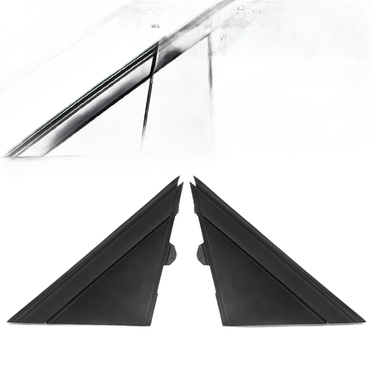 ya 11 9.14 baidiLH+RH Side Rear View Mirror Triangle Plate Trim Matte Black for 2012-19 for Fiat 500