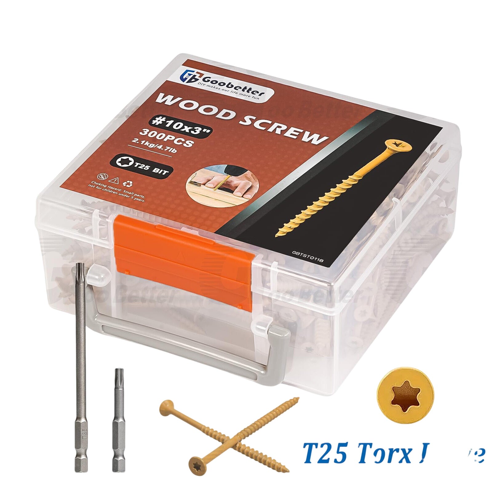 #10 x 3  Deck Screws T25 Torx Drive Self Tapping Wood Decking / Fencing Screws - Create the impossible