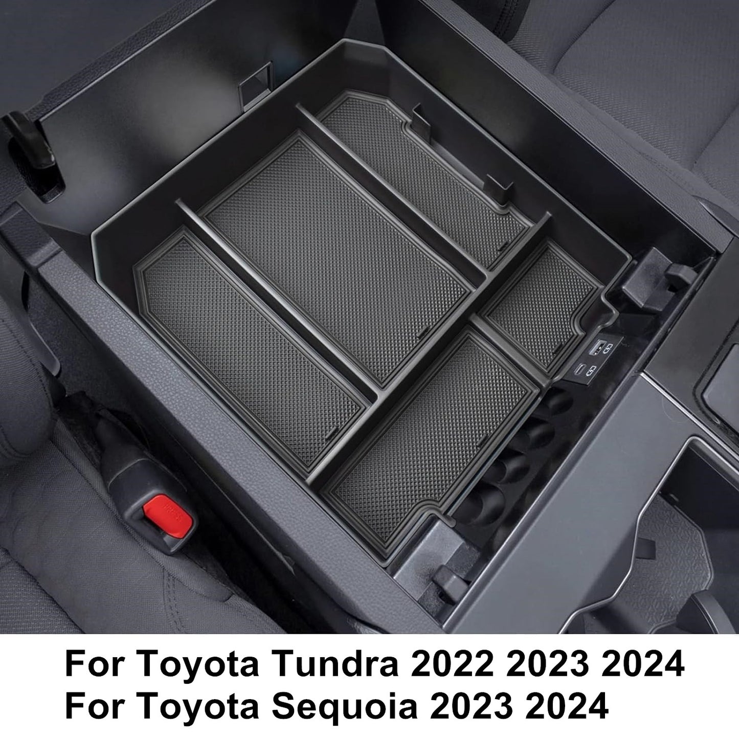 ya 2 6.26 Fit for Toyota Sequoia 2023-2024 Center Console Armrest Lid Organizer Tray