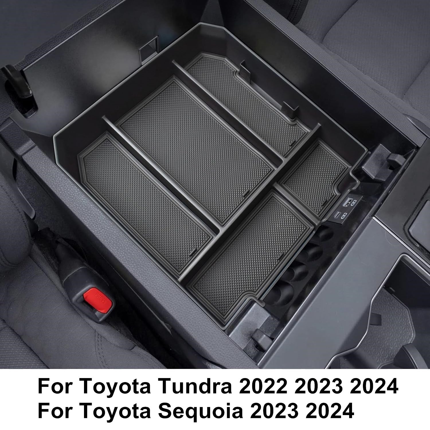 ya 2 6.26 Fit for Toyota Sequoia 2023-2024 Center Console Armrest Lid Organizer Tray