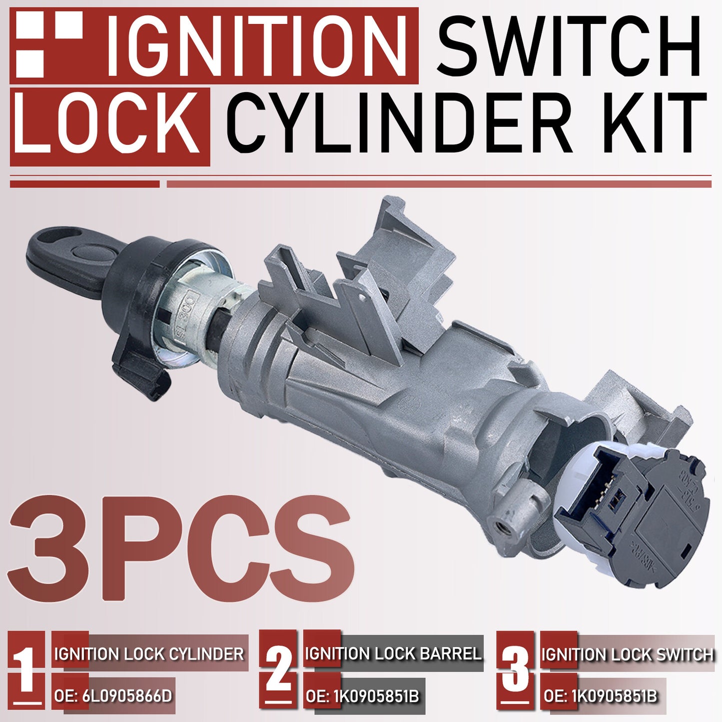 ya 8 5.27 Ignition Switch With Lock Cylinder Key for VW for Golf for JETTA Rabbit for Audi 2006-2011