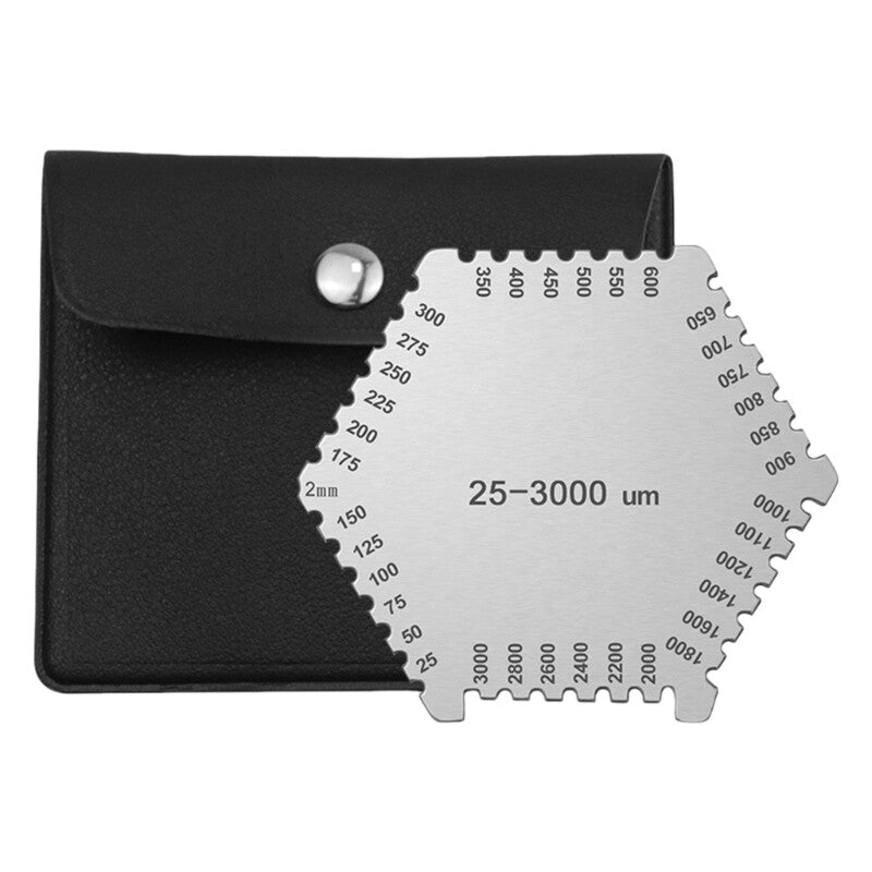 ya 14 Paint Thickness Gauge 25-3000um Stainless Steel Hexagon Wet Film Comb for Paint