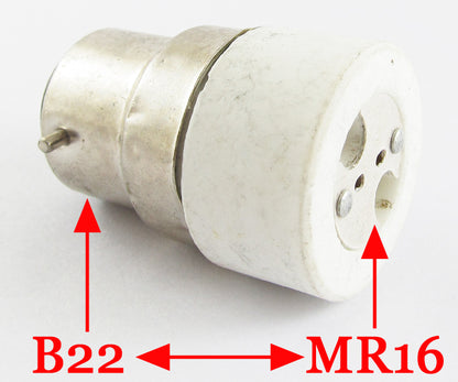 ya 14 50x B22 Male to MR16 Female Socket Base LED Halogen CFL Light Bulb Lamp Adapter