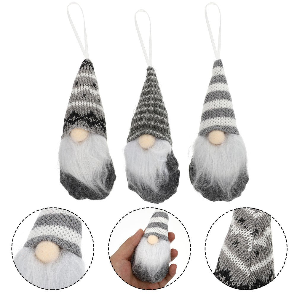 ya 25  6Pcs Decorative Small Faceless Doll Or ments Xmas Themed Gnome Pendants