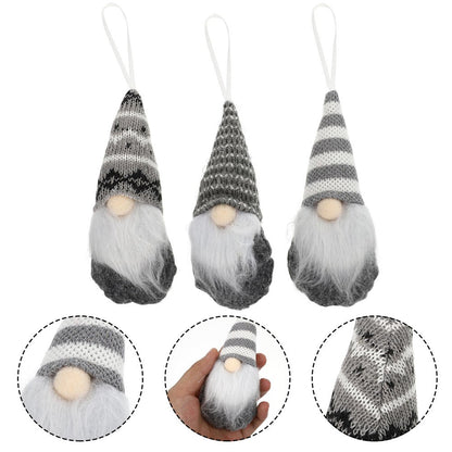 ya 25  6Pcs Decorative Small Faceless Doll Or ments Xmas Themed Gnome Pendants