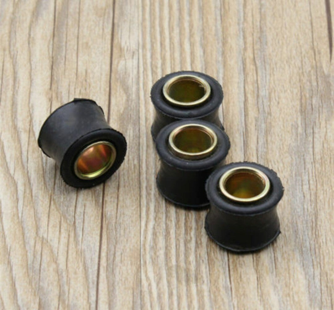 ya 5 8.7 4PCS Motorcycle Rear Shock Absorber Rubber Bush Ring Bike Spare Part 14mm black